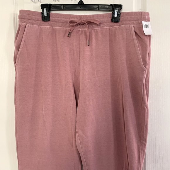 Old Navy Mid Rise Joggers Sweatpants Vintage Street Fleece Mauve Pink Size XL - Picture 7 of 8